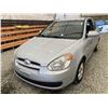 Image 3 : 2007 HYUNDAI ACCENT, SILVER, 215909 KMS, FRONT WHEEL DRIVE, "NO RESERVE!!!"