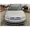 Image 6 : 2007 HYUNDAI ACCENT, SILVER, 215909 KMS, FRONT WHEEL DRIVE, "NO RESERVE!!!"