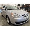 Image 8 : 2007 HYUNDAI ACCENT, SILVER, 215909 KMS, FRONT WHEEL DRIVE, "NO RESERVE!!!"