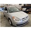 Image 9 : 2007 HYUNDAI ACCENT, SILVER, 215909 KMS, FRONT WHEEL DRIVE, "NO RESERVE!!!"