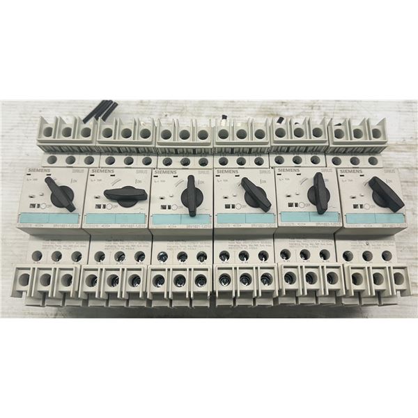 Lot of (6) Siemens #3RV1821-1JD10 Circuit Breakers