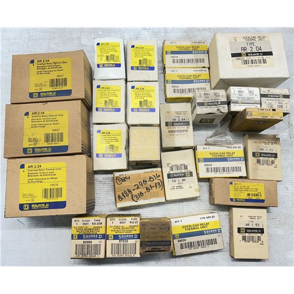 Lot of Misc. Square D Overload Relays