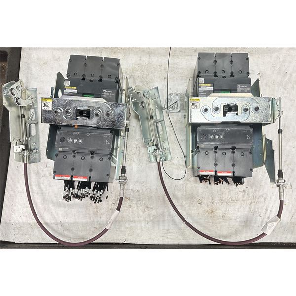 (2) Square D #LGL36400U31X Circuit Breaker w/#9422CSJ30 Cabe Mechanisms