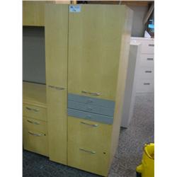 Haworth Maple Executive Storage Cabinet