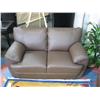 Image 2 : Brown  Leather 3 Pc Sofa Set