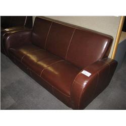 Bicast Brown Leather Sofa