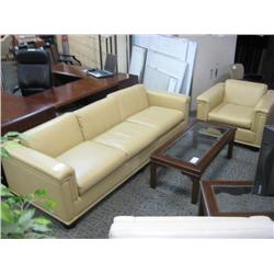 Skali Durante Premium Leather Sofa And Two Chairs