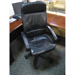 Black Leather Hiback Executive Chair