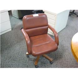 Brown Leather Tilter/conference Chair
