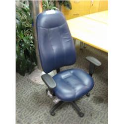 Blue Hiback Executive Leather Chair