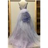 Image 2 : Saison & Brides Blue & Pink Japanese Kimono w/ Floral Design & Tag Marked G711  for 7 Year-Old Girl