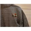 Image 8 : Gray Checked Japanese Kimono w/ Floral Design
