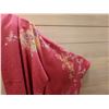 Image 2 : Pink & Purple Japanese Kimono w/ Floral Design, Tag & Green Obi