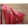Image 2 : Pink & White Japanese Kimono w/ Floral Design & Tag  Women's One Size