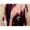Image 14 : Burgundy & Blue Japanese Kimono w/ Floral Design & Tag   Women's One Size