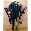 Image 1 : Blue & Pink Japanese Kimono w/ Floral Design & Tag  Women's One Size
