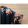 Image 2 : Blue & Pink Japanese Kimono w/ Floral Design & Tag  Women's One Size