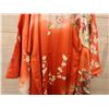 Image 10 : Orange & White Japanese Kimono w/ Floral Design & Tag  Women's One Size