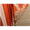 Image 3 : Orange & White Japanese Kimono w/ Floral Design & Tag  Women's One Size