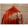 Image 9 : Orange & White Japanese Kimono w/ Floral Design & Tag  Women's One Size