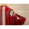 Image 2 : Red & White Japanese Kimono w/ Floral Design & Tag   Women's One Size