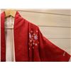 Image 2 : Red & White Japanese Kimono w/ Floral Design & Tag  Women's One Size