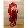 Image 8 : Red & White Japanese Kimono w/ Floral Design & Tag  Women's One Size