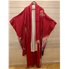 Image 1 : Red & Pink Japanese Kimono w/ Floral Design & Tag   Women's One Size