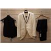 Image 1 : White Tuxedo w/ Jacket, Vest & Pants, AU64 Size YAS (chest 98cm, waist 72cm)