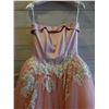 Image 2 : Wedding Dress MELIA WTB1092292, Pink Strapless w/ Lace & Gloves, Size 09T (US Size S/6)