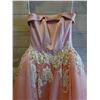 Image 2 : Wedding Dress WTB1718SHP, Pink Strapless w/ Lace & Gloves, Size 07T  (US Size XS/4)