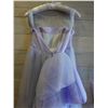 Image 8 : Wedding Dress LANA, Lavender Sleeveless w/ Chiffon, Gloves & Petticoat, Size 11T (US Size M/8)