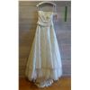 Image 1 : Wedding Dress LUXE03, Strapless w/ Full Skirt & Lace, Size F09T-13T Adjustable (US Size S/M 6-8)