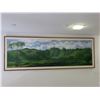 Image 2 : Very Large Mountain Scene Signed by Artist, Wood Framed 102" x 36"