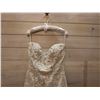 Image 2 : Wedding Dress HA-16, Strapless w/ Lace & Train, Size 8 (US Size XS/4)