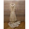 Image 18 : Saison & Brides Wedding Dress Le'a-5 HA-5, Long Sleeve w/ Lace & Train, Size 8 (US Size XS/4)