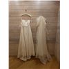 Image 1 : Wedding Dress GD-187A, Strapless w/ Lace & Train, Size 07-11T Adjustable (US Size XS/S 4-6)