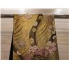 Image 2 : Black & Gold Colored Floral Kimono Obi 84"L