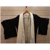 Image 2 : Black Japanese Kimono w/ Floral Design & Tag Marked 1330 - 99  Women's One Size