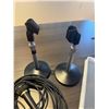 Image 2 : Corded Microphone, 2 Mic Stands & Cords