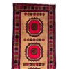 Image 2 : High Quality Persian Rug - Elegant Geometric Style in Bold Reds - Approx Size: 28" x 77.5"