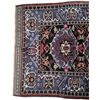 Image 2 : High Quality Persian Rug - Richly Detailed Floral Design in Black, Blue, and Tan - Approx Size: 37"