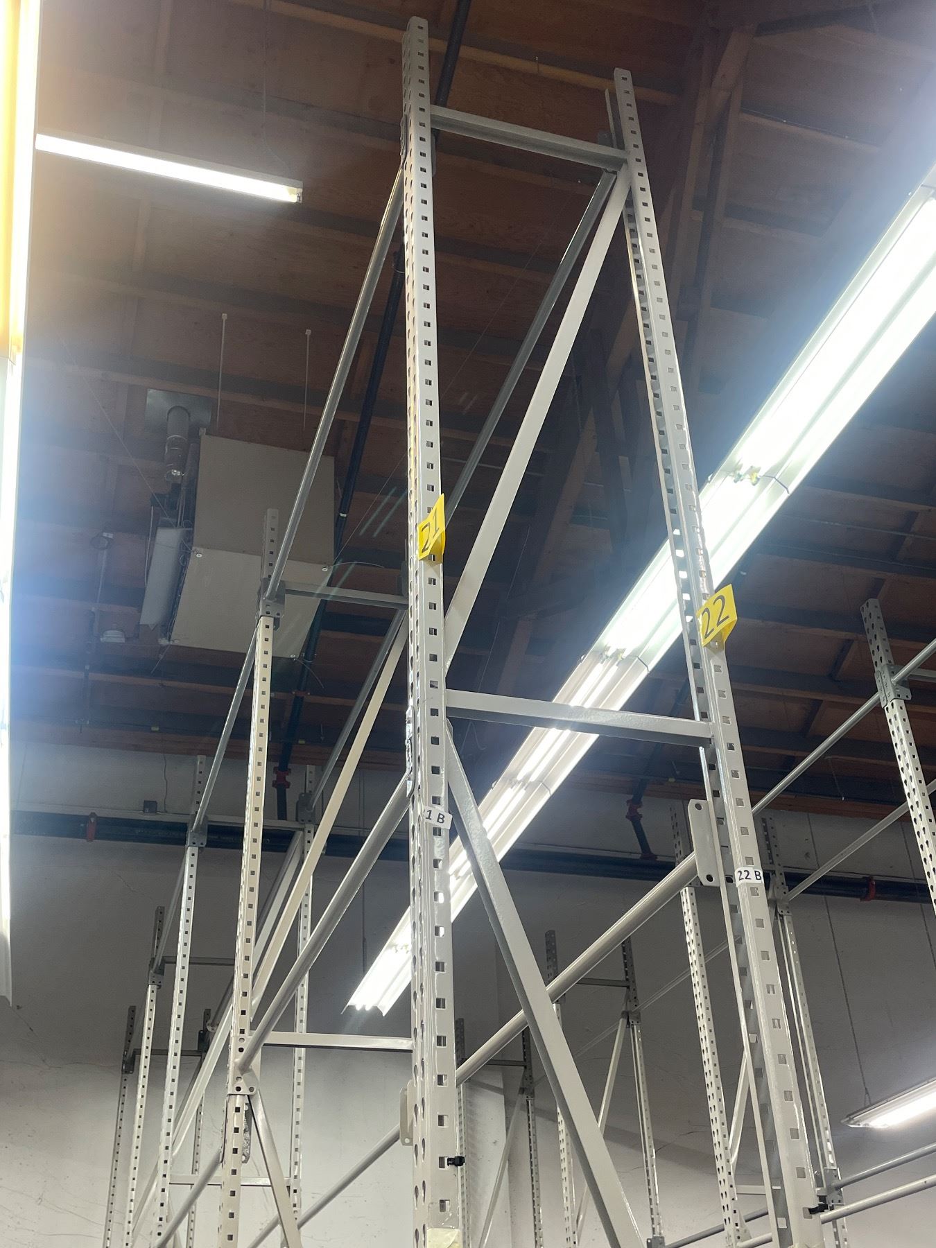 Upright Racking Brace Steel warehouse garment racking - approx. 12 ft tall – 5 vertical ...