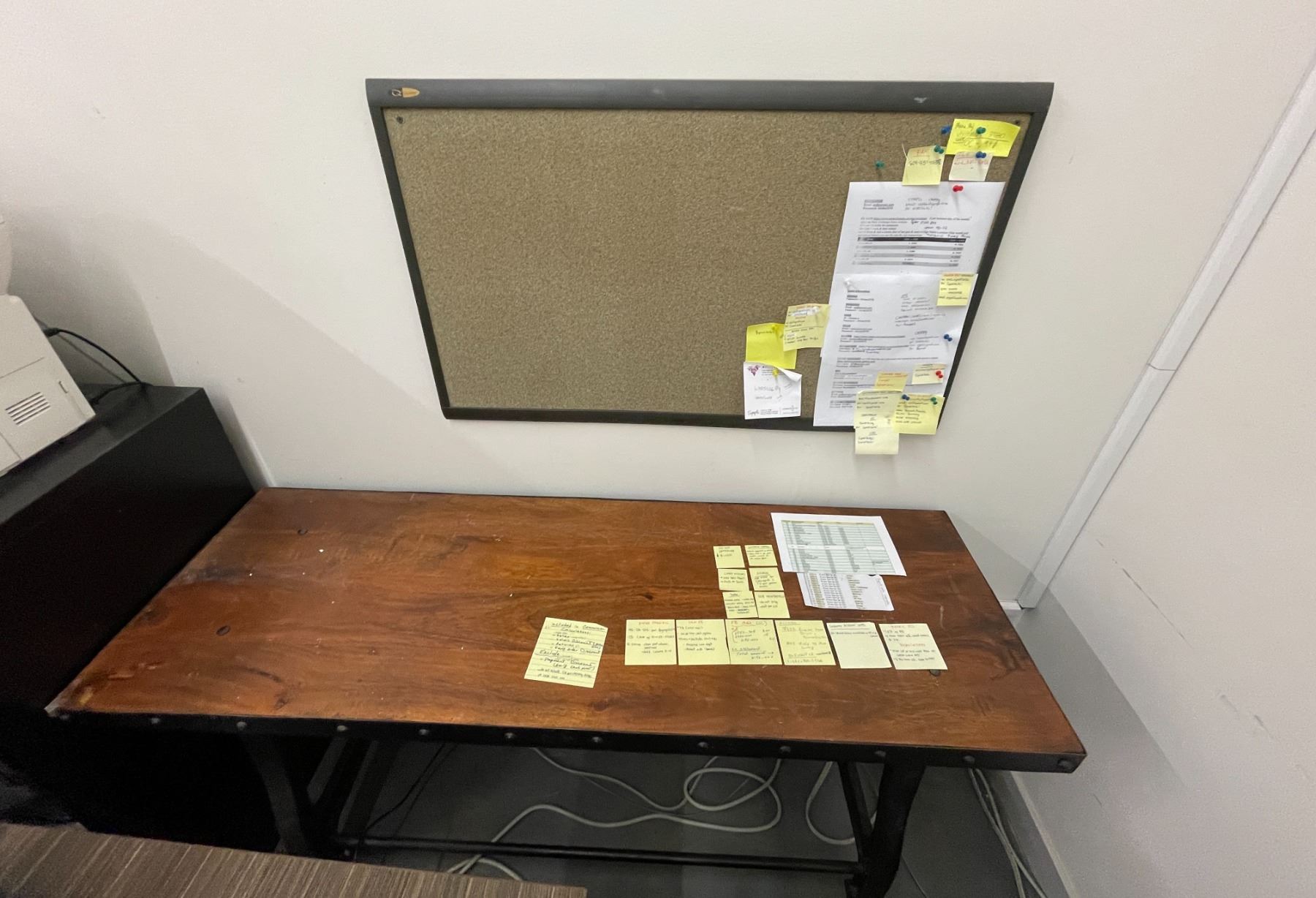 Computer Table With Pin Board Console/Office Table w/Pin Board