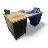 Image 1 : Office Desk w/2 Viewsonic Monitors & Arms - (Other Contents Not Included 68x31)