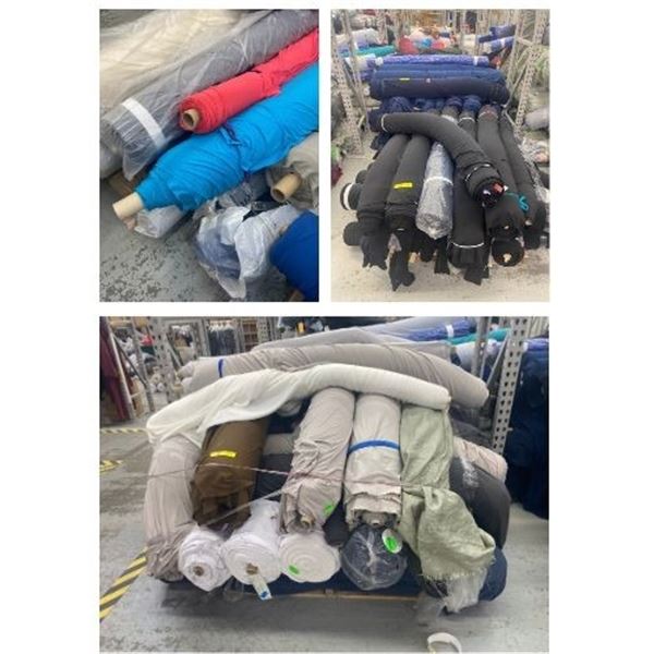 Large Group of 8 Pallets of Assorted Fabric (Bidder Responsible For Removal)