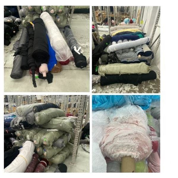 Large Group of 6/7 Pallets of Assorted Fabric (Bidder Responsible For Removal)
