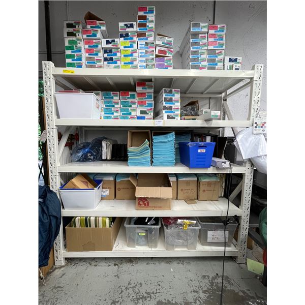 2 Uprights 5 Tier Shelf (7ft L x 2ft x 6.5ft H - CONTENTS INCLUDED)