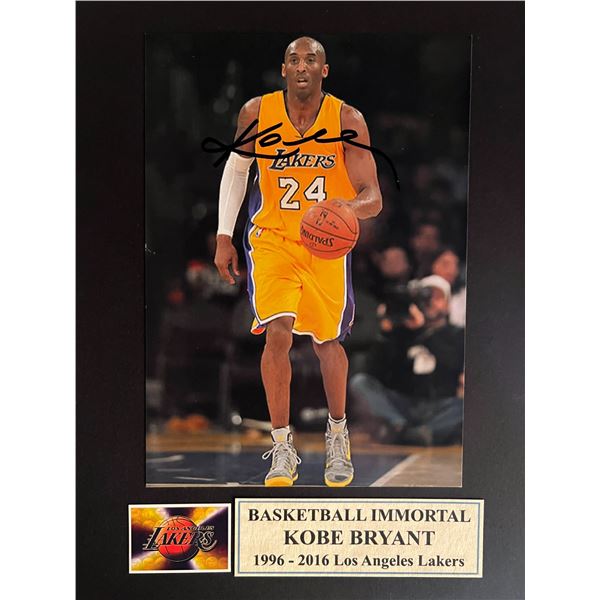 Kobe Bryant signed photo
