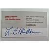 Image 1 : Verizon CEO Lowell C. McAdam signed business card